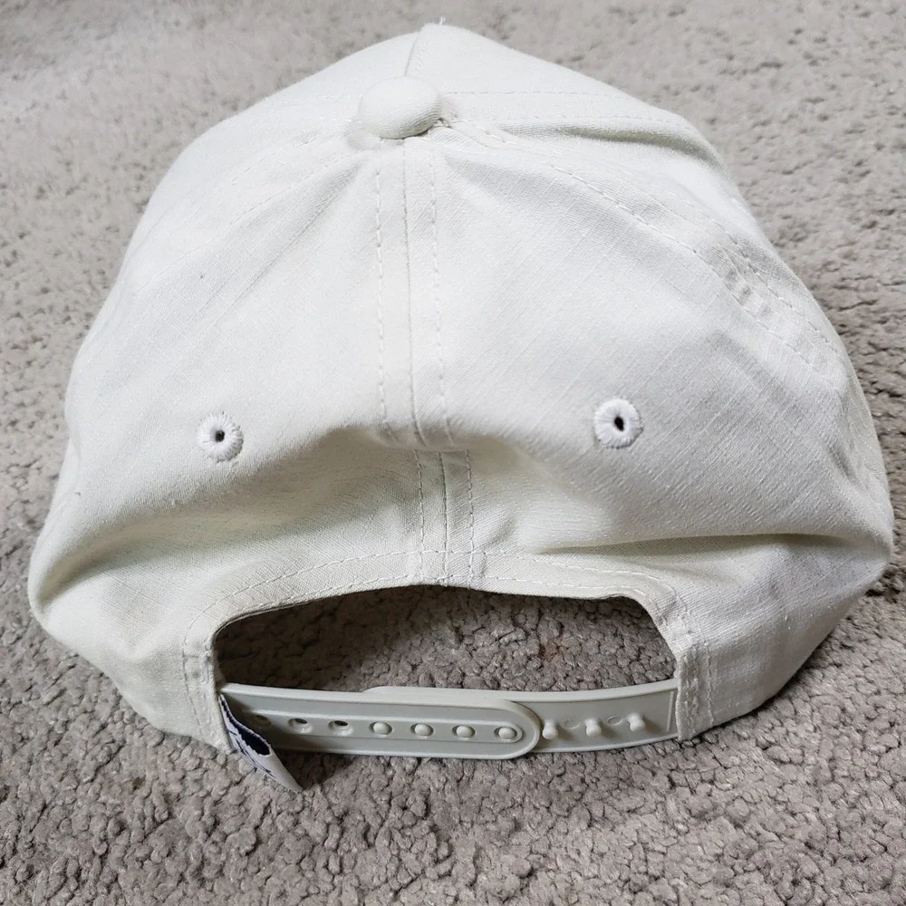 Burlebo Outdoors Rope Hat Cap Off White Navy Snapback Ripstop Adult Mens OSFA